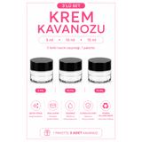 Baysal plastik ve kalıp 3’lü Kozmetik Krem Kavanozu Seti 5-10-15ml | İç Koruyucu Diskli | Şeffaf Gövde | Siyah Kapak