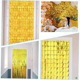 Baysan Altın Renk Disko Dikdörtgen Kesim Kapı Perdesi (1X2 Metre)