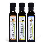 Bayvital Aspir Yağı 250 Ml Çörek Otu Yağı 250 Ml Keten Tohumu Yağı 250 Ml