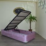Baza Sandıklı 13426 Tay Tüy Pembe Kumaş Model Metal Fırın Boya 90*190 El Yapım