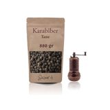 Bazaar 4 880 gr Top Tane Karabiber + Osmanlı Motifli Metal Değirmen