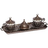 Bazaar 4 Osmanlı Hürrem Nescafe Fincan Seti 2 Kişilik Antik Bakır