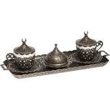 Bazaar 4 Osmanlı Hürrem Nescafe Fincan Seti 2 Kişilik Antik Sarı