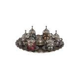 Bazaar 4 Osmanlı Hürrem Sultan Türk Kahvesi Seti 6 Kişilik Renkli Fincan - Antik Sarı Crst116