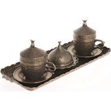 Bazaar 4 Osmanlı Şehzade Nescafe Fincan Seti 2 Kişilik Antik Sarı