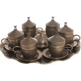 Bazaar 4 Osmanlı Şehzade Nescafe Fincan Seti 6 Kişilik Antik Sarı