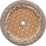 Bazaar Avm 60X60 Oval Bronz Renk Saray Tavan Göbek
