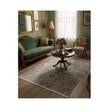 Bazaarforum Bambu Premium Etnik Desenli Salon Halısı, Koridor Halısı, Yatak Odası Halısı, Açık Gri, 160 x 230