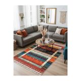 Bazaarforum Bambu Premium Etnik Desenli Salon Halısı, Koridor Halısı, Yatak Odası Halısı, Bir Çok Renkli, 100 x 300