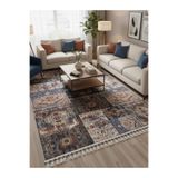 Bazaarforum Bambu Premium Etnik Desenli Salon Halısı, Koridor Halısı, Yatak Odası Halısı, Kahve Tonları, 80 x 150