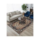 Bazaarforum Bambu Premium Etnik Desenli Salon Halısı, Koridor Halısı, Yatak Odası Halısı, Kahverengi, 200 x 300