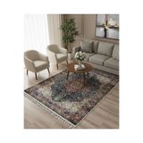 Bazaarforum Bambu Premium Etnik Desenli Salon Halısı, Koridor Halısı, Yatak Odası Halısı, Koyu Kahverengi, 80 x 300