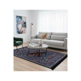 Bazaarforum Bambu Premium Etnik Desenli Salon Halısı, Koridor Halısı, Yatak Odası Halısı, Lacivert, 80 x 150