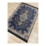 Bazaarforum Bambu Premium Etnik Desenli Salon Halısı, Koridor Halısı, Yatak Odası Halısı, Lacivert-Ekru-Kahve, 120 x 180