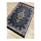 Bazaarforum Bambu Premium Etnik Desenli Salon Halısı, Koridor Halısı, Yatak Odası Halısı, Lacivert-Ekru-Kahve, 80 x 150
