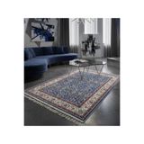 Bazaarforum Bambu Premium Etnik Desenli Salon Halısı, Koridor Halısı, Yatak Odası Halısı, Mavi Çok Desenli, 80 x 300