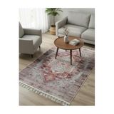 Bazaarforum Bambu Premium Etnik Desenli Salon Halısı, Koridor Halısı, Yatak Odası Halısı, Pembe Tonları, 100 x 300