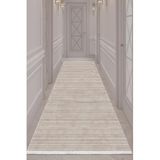 Bazaarforum Dijital Baskı Pamuk Dokuma Taban Desenli Yolluk Koridor Halısı, Bej, 100 x 250 YOLLUK36.