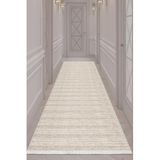 Bazaarforum Dijital Baskı Pamuk Dokuma Taban Desenli Yolluk Koridor Halısı, Krem, 100 x 300 YOLLUK40.