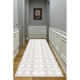 Bazaarforum Dijital Baskı Pamuk Dokuma Taban Desenli Yolluk Koridor Halısı, Vizon, 100 x 200 YOLLUK38.