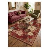 Bazaarforum Doğal İplik Şönil Dokuma Pamuk Taban Halı Koridor Halısı Kilim – Antre, Salon Ofis Genç Odası, Kırmızı, 120 x 180 NAKKAŞ-11