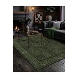 Bazaarforum Doğal İplik Şönil Dokuma Pamuk Taban Halı Koridor Halısı Kilim – Antre, Salon Ofis Genç Odası, Yeşil, 100 x 150 NAKKAŞ-9