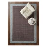 Bazaarforum Lüks Sisal Makine Dokuması 8mm Dokuma Tabanlı Mutfak Balkon Halısı, Bordo-Gri, 100 x 450