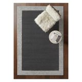 Bazaarforum Lüks Sisal Makine Dokuması 8mm Dokuma Tabanlı Mutfak Balkon Halısı, Gri-Siyah, 80 x 300