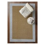 Bazaarforum Lüks Sisal Makine Dokuması 8mm Dokuma Tabanlı Mutfak Balkon Halısı, Hardal-Gri, 100 x 300