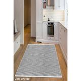 Bazaarforum Pamuk Dokuma Taban Kaymaz Dijital Baskı Modern Halı Salon Halısı Mutfak Halısı Koridor Halısı, Gri, 100 x 350cm, GR430-15