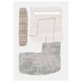 Bazaarforum Pamuk Dokuma Taban Kaymaz Dijital Baskı Modern Halı Salon Halısı Mutfak Halısı Koridor Halısı, Gri, 80 x 150cm, KM-526-3