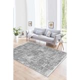 Bazaarforum Pamuk Dokuma Taban Kaymaz Dijital Baskı Modern Halı Salon Halısı Mutfak Halısı Koridor Halısı, Gri, 80 x 300cm, GR-368-6