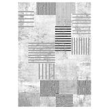 Bazaarforum Pamuk Dokuma Taban Kaymaz Dijital Baskı Modern Halı Salon Halısı Mutfak Halısı Koridor Halısı, Gri, 80 x 450cm, GR-267-9