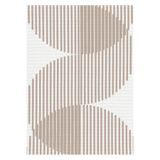 Bazaarforum Pamuk Dokuma Taban Kaymaz Dijital Baskı Modern Halı Salon Halısı Mutfak Halısı Koridor Halısı, Kahverengi, 100 x 400cm, KM-699-16