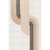 Bazaarforum Pamuk Dokuma Taban Kaymaz Dijital Baskı Modern Halı Salon Halısı Mutfak Halısı Koridor Halısı, Kahverengi, 120 x 400cm, KM-549-20