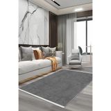 Bazaarforum Pamuk Dokuma Taban Kaymaz Dijital Baskı Modern Halı Salon Halısı Mutfak Halısı Koridor Halısı, Siyah, 100 x 150cm, GR256-11