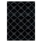 Bazaarforum Pamuk Dokuma Taban Kaymaz Dijital Baskı Modern Halı Salon Halısı Mutfak Halısı Koridor Halısı, Siyah, 100 x 200cm, GR-326-12