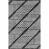 Bazaarforum Pamuk Dokuma Taban Kaymaz Dijital Baskı Modern Halı Salon Halısı Mutfak Halısı Koridor Halısı, Siyah, 80 x 250cm, GR-218-5