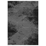 Bazaarforum Pamuk Dokuma Taban Kaymaz Dijital Baskı Modern Halı Salon Halısı Mutfak Halısı Koridor Halısı, Siyah, 80 x 400cm, GR-252-8