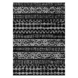 Bazaarforum Pamuk Dokuma Taban Kaymaz Tüy Dökmeyen İskandinav Halı Salon Halısı Mutfak Halısı Koridor Halısı, Siyah, 80 x 450cm, GR-228-9