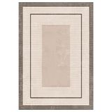 Bazaarforum Pamuk Dokuma Taban Kaymaz Tüy Dökmeyen Klasik Halı Salon Halısı Mutfak Halısı Koridor Halısı, Bej, 160 x 230cm, KM-529-22