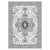 Bazaarforum Pamuk Dokuma Taban Kaymaz Tüy Dökmeyen Klasik Halı Salon Halısı Mutfak Halısı Koridor Halısı, Gri, 120 x 180cm, GR-265-18