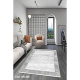 Bazaarforum Pamuk Dokuma Taban Kaymaz Tüy Dökmeyen Klasik Halı Salon Halısı Mutfak Halısı Koridor Halısı, Gri, 120 x 300cm, GR-204-19