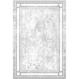 Bazaarforum Pamuk Dokuma Taban Kaymaz Tüy Dökmeyen Klasik Halı Salon Halısı Mutfak Halısı Koridor Halısı, Gri, 80 x 150cm, GR-294-3