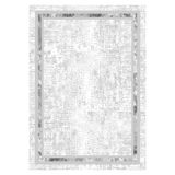 Bazaarforum Pamuk Dokuma Taban Kaymaz Tüy Dökmeyen Klasik Halı Salon Halısı Mutfak Halısı Koridor Halısı, Gri, 80 x 350cm, GR-202-7