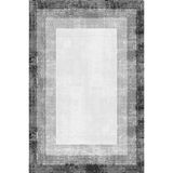 Bazaarforum Pamuk Dokuma Taban Kaymaz Tüy Dökmeyen Klasik Halı Salon Halısı Mutfak Halısı Koridor Halısı, Gri, 80 x 350cm, GR-290-7