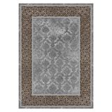 Bazaarforum Pamuk Dokuma Taban Kaymaz Tüy Dökmeyen Klasik Halı Salon Halısı Mutfak Halısı Koridor Halısı, Gri - Kahverengi, 80 x 150cm, GR-231-3
