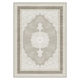 Bazaarforum Pamuk Dokuma Taban Kaymaz Tüy Dökmeyen Klasik Halı Salon Halısı Mutfak Halısı Koridor Halısı, Kahverengi, 100 x 350cm, KM-749-15