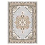 Bazaarforum Pamuk Dokuma Taban Kaymaz Tüy Dökmeyen Klasik Halı Salon Halısı Mutfak Halısı Koridor Halısı, Kahverengi, 200 x 290cm, KM-531-26