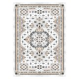 Bazaarforum Pamuk Dokuma Taban Kaymaz Tüy Dökmeyen Klasik Halı Salon Halısı Mutfak Halısı Koridor Halısı, Kahverengi, 80 x 150cm, KM-790-3
